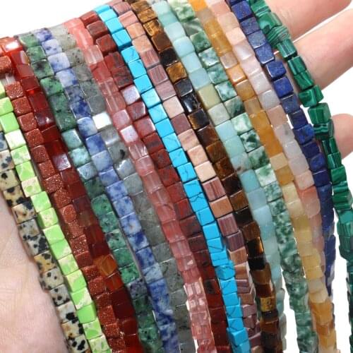 4mm Natural Stone lapis lazuli Agates Jades Spacer Beads For Jewelry Making DIY Bracelet Necklace Ear Stud Accessories Material