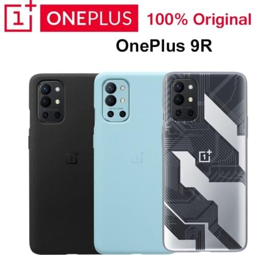 OnePlus 9R Case LE2101 Quantum Bumper Original Geekiness Circuit Board Back Cover 9R Sandstone Black Frost 3D Tempered Glass