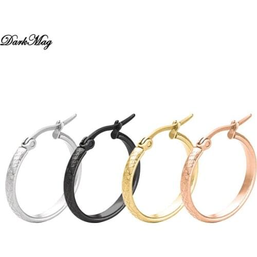 DarkMag 2020 New Fashion Round Circle Hoop Earrings For Women Girl Punk Style Brincos Round Earrings Party Jewelry Gift