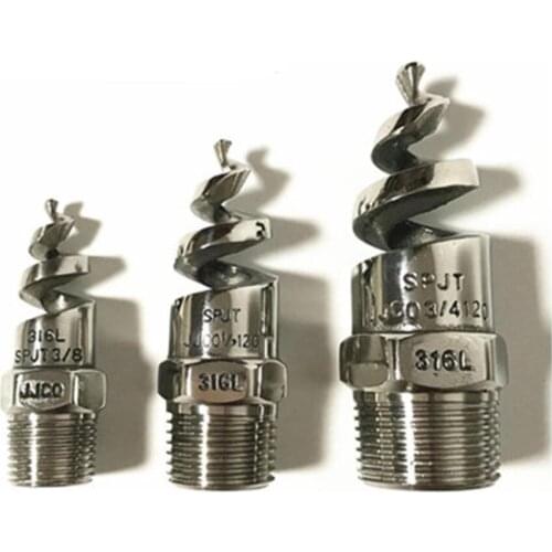 1/4" 3/8" 1/2" 3/4" 1" BSP Male 316L Stainless Steel Spiral Jet Nozzle Spraying Misting Sprinkler for Garden Lawn