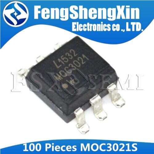 100pcs/lot New MOC3021S MOC3021 SOP-6 photoelectric coupler