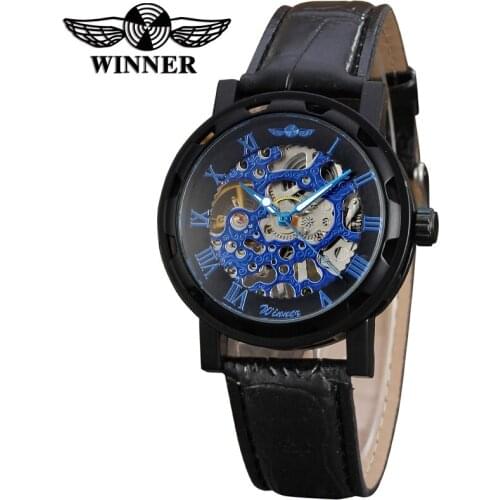 Import Brand T- winner Mens Watches In Wristwatches Hot Selling Skeleton Hand Wind Wholesale Mechanical Watch For Man