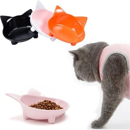Cat Single Bowl 15 Degrees Tilted Safeguard Neck Non-slip Cute Melamine Puppy Drinking Feeding Food Non-slip Water Dishes