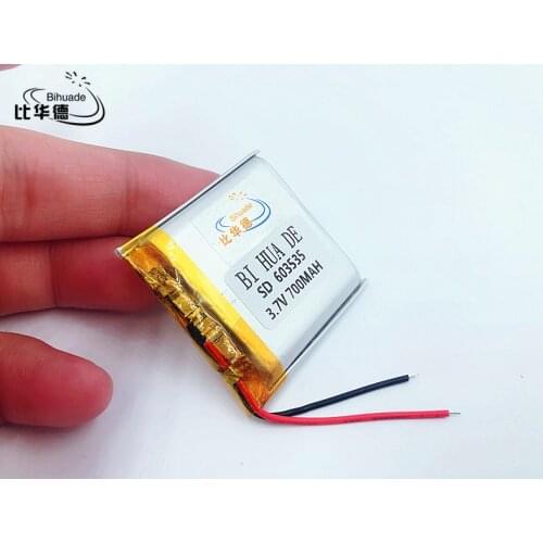 Li-po 3.7V 700mAh 603535 Lithium Polymer LiPo Rechargeable Battery For Mp3 Mp4 Mp5 DIY PAD DVD E-book headset