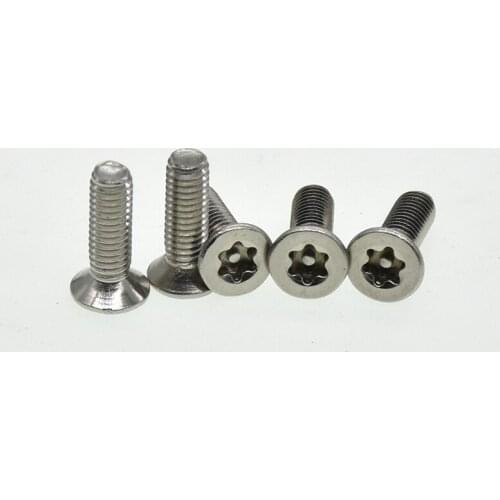 M3 M4 M5 M6 304 stainless steel Six Lobe Torx Flat Countersunk Head with Pin Tamper Proof Anti Theft Security Screw Bolt