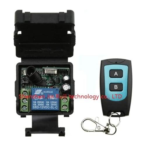DC 12 v mini wireless remote control switch 1channal Intelligent family system 1X receiver+1X waterproof transmitter JRL-021