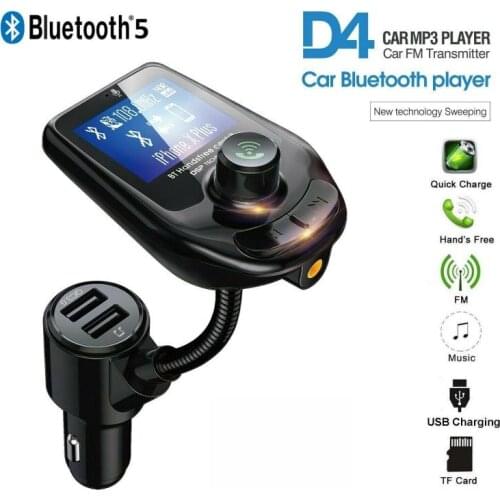 Multifunctional Car Charger Bluetooth FM Transmitter MP3 Player Hands free Radio Adapter Dual USB 1.8 inch Display Car Charger