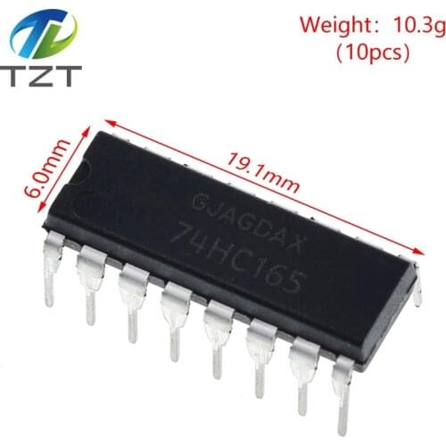 TZT 10PCS SN74HC165N DIP-16 SN74HC165 74HC165N 74HC165