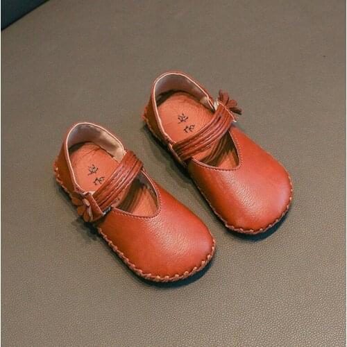 Fashion Casual Toddler Kid Shoes Baby Girl Flower Leather Single Princess Party Dancing Shoes Sandal