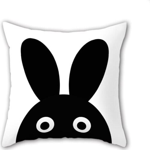 Nordic Style Cushion Cover Home Decor Throw Pillows Cute Rabbit Decorative Pillows Home Decor Velvet Pillowcase For Sofa