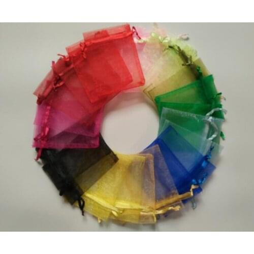 Wholesale 50pcs/lot Drawstring White Small Organza Bags 7x9cm Favor Wedding Christmas Gift Bag Jewelry Packaging Bags & Pouches