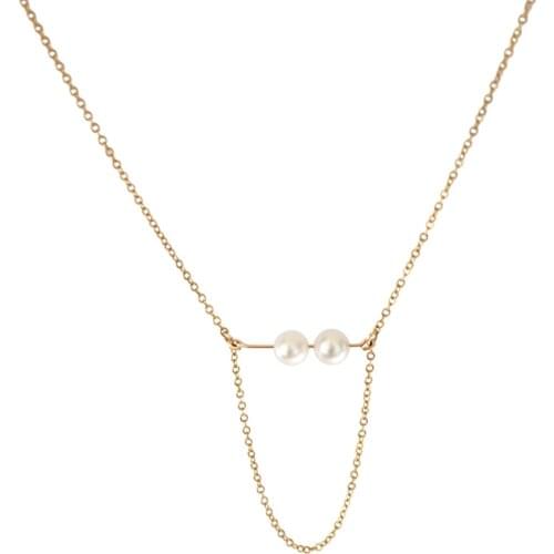 925 Silver Necklaces Handmade Pearl Pendants Gold Filled Dainty Choker Kolye Choker Jewelry For Women Collier Femme Necklace