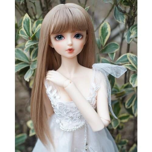 Factory Offer High Quality high temperature Bjd SD Doll Wig 1/3 1/4 1/6 Bjd Flax soft Straight Hair