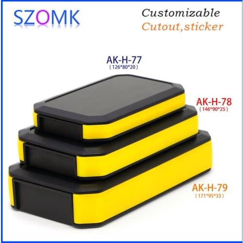 1 piece 126*80*20mm szomk new design plastic enclosure for electronics plastic box handheld instrument housing control box
