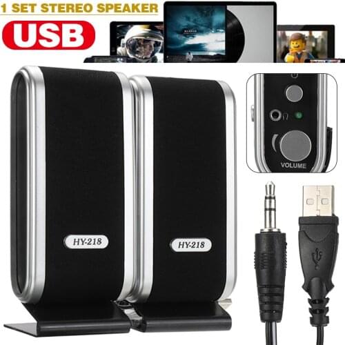 For Desktop PC Laptops MP3 Players 1pc Portable Mini Computer Speaker USB Wired Deep Bass Stereo Speakers Mayitr