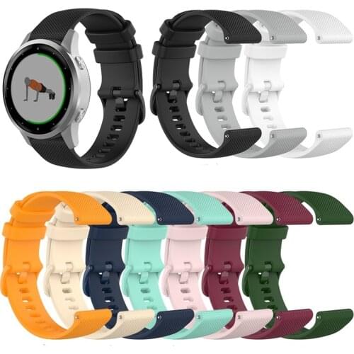 AOOW Rubber Watchband for Samsung Galaxy Watch Active2 Huawei Amazfit Garmin vivomove3S/move 18mm 20mm 22mm