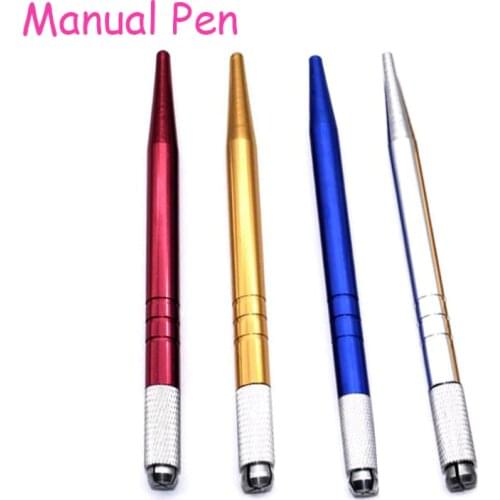 20pcs Tattoo Manual Pen Permanent Makeup Eyebrow Caneta Tebori Microblading Microblading Pen for 3D Embroidered Pen Machine