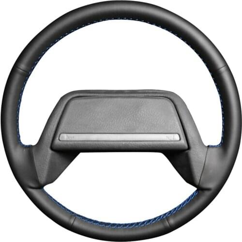 Hand-stitched Diy Black PU Artificial Leather Car Steering Wheel Cover for Lada 2008-2015 Accessories