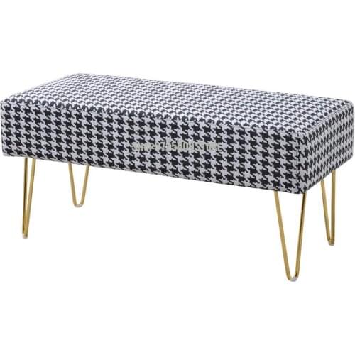 Nordic Shoe Changing Stool Household Simple Modern Bedroom Bed End Stool Shoe Shop Sofa Stool Light Luxury Shoe Wearing Stool Ca