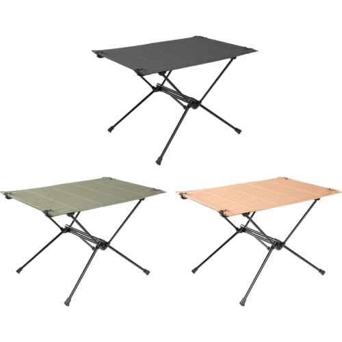 Foldable Camping Table-Aluminum Lightweight Folding Table Compact Roll Up Tables Collapsible Table for Fishing Picnic BBQ