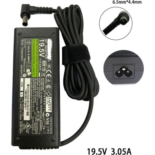 19.5V 3.05A 6.5*4.4mm Power Charger For Sony ACDP-060S01 KLV-32EX330 LCD TV Adapter