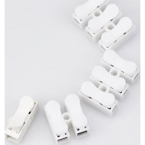 10pcs/lot CH-2 CH-3 Spring Wire Quick Connector Electrical Crimp Terminals Block Splice Cable Clamp Easy Fit Led Strip