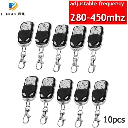10PCS Adjustable Frequency 250MHz-450MHz Fixed Code Remote Control Duplicator Face To Face Clone For Garage Door Opener