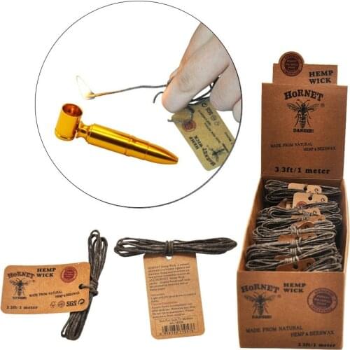 100% Organic Beeswax Hemp Wick Bee Wick for for Candle Making Lighting,3.3ft