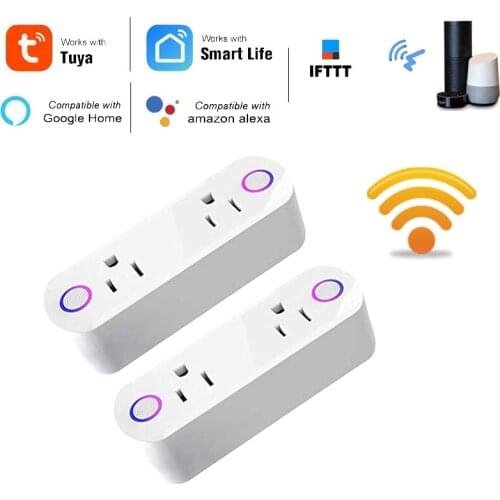 2 Pack Smart Plug 15A Smart Dual Outlet Sockets with Energy Monitoring Hands-Free Voice Control for Alexa, IFTTT & Google ist