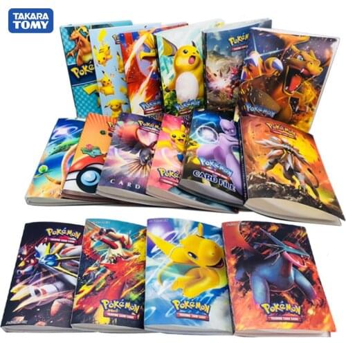 240 Pcs Cartoon Anime Holder Album Toy Collection Game Pokemone Cards Album Book Top Loaded List Toys Gift for Kids