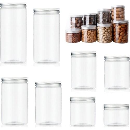Food Jas with Lid Sealed Canister Food Storage Bottle Container Kitchen Storage for Tea Coffee Bean Sugar Cookie Multi-Size 3pcs