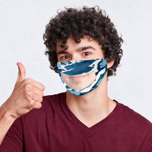 4pcs Adult Camouflage Print Visible Mouth Face Sheild Facemask Face Scarf Anti-dust Reusable Facemask Halloween Mask Cosplay New