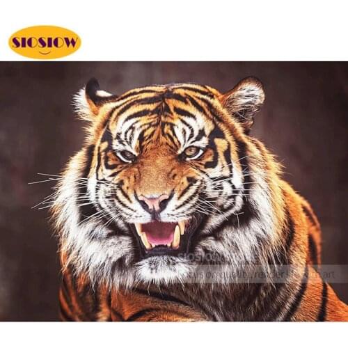 5D Diamond Painting Tiger Diamond Beads Embroidery Kits Cross Stitch Animals Rhinestones Hobby Gifts Home Decoration Living Room