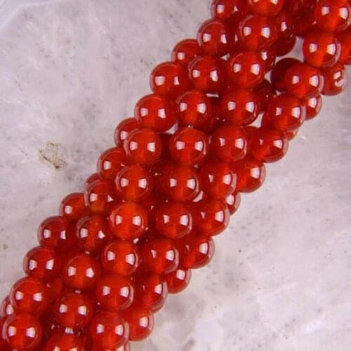 6MM Red Carnelian Round Loose Beads Strand 15.5 Inch Jewelry For Woman Gift Making D045