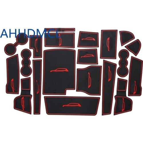 Car Anti-Dirty Pad Door Groove Gate Slot Cup Armrest Storage Pad Anti-Slip Mat For Teramont