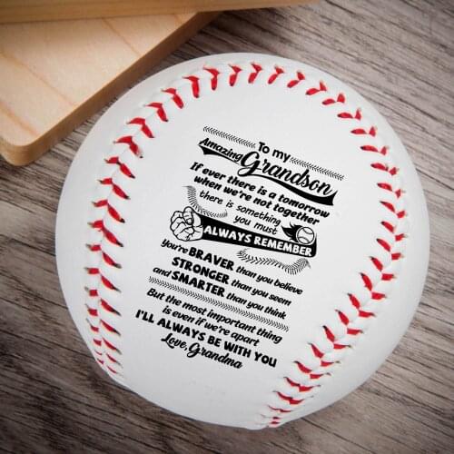 Grandma To Grandson Print Id Of The Standard Baseball Ball As A Birthday Christmas Present Graduation Christmas Gift