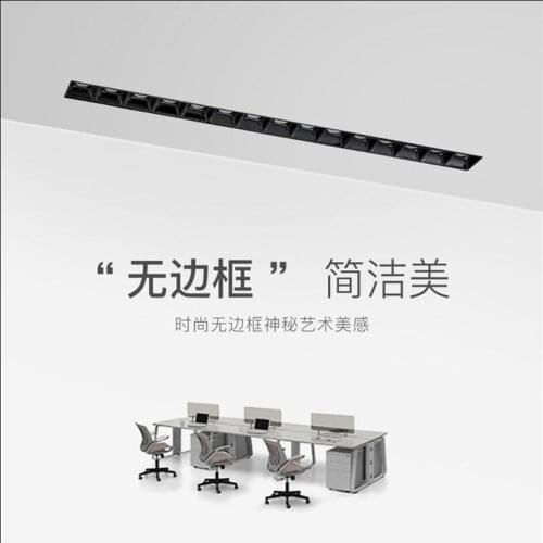 Free Shipping Frameless Line Light Bar Creative Linear LED Recessed Ceiling Lamps Strip Living Room Corridor Light AC90-260V
