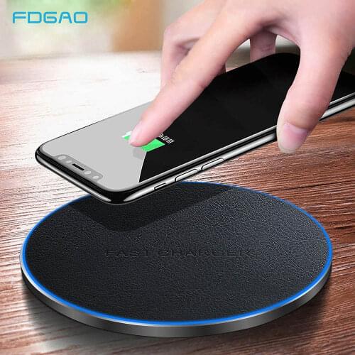 FDGAO 30W Qi Wireless Charger Pad for iPhone 12 Pro 11 XS XR X 8 Type C Induction Fast Charging Dock Station For Samsung S20 S10