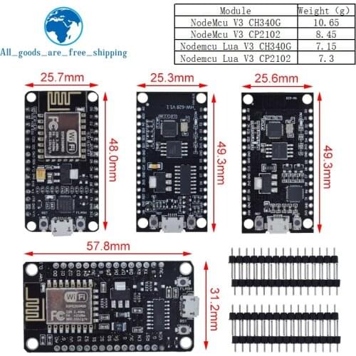 Wireless Module NodeMcu V3 CH340 Lua WIFI Internet Of Things Development Board ESP8266 With Pcb Antenna And Usb Port For Arduino