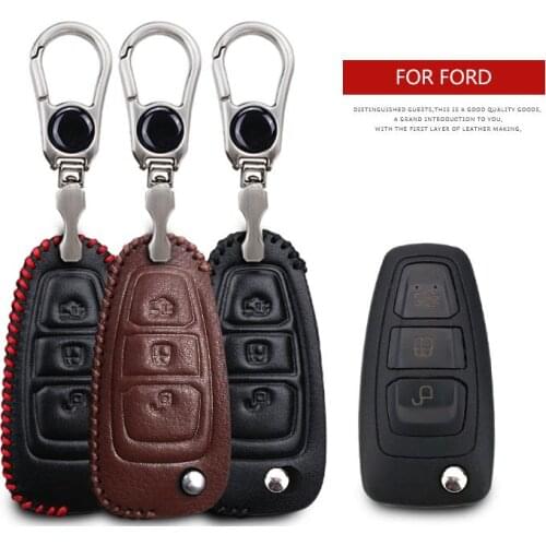 Car Logo Keychain Key Case Bag Cover For Ford Focus Fusion Mondeo EVEREST Ecosport Ranger Escape Anti-wear Key Cover Shell