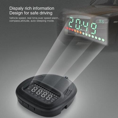 A1 Car Head Up Display Gauge Automobile Electronics Accessories Digital GPS Speedometer HUD Windshield Speed Projector