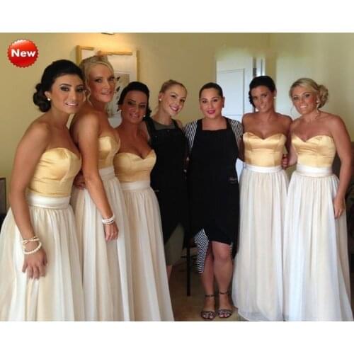 Sweetheart Long bridesmaid dresses Free shipping 2015 sexy classic flowing chiffon vestidos para festa simple bridesmaid gown