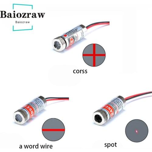 650nm 5mW 3-5V 40MA Red Spot /word Line /Cross Laser Module Head Glass Lens Focusable Focus Adjustable Laser Diode Head