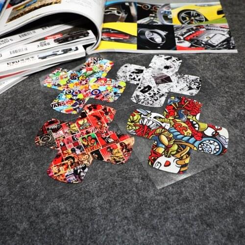 LuLuSticker#080 Graffiti Fashion Trends American Style Band-aid Shape Scratches Cover Car Motorcycle Bicycle Stickers and Decals