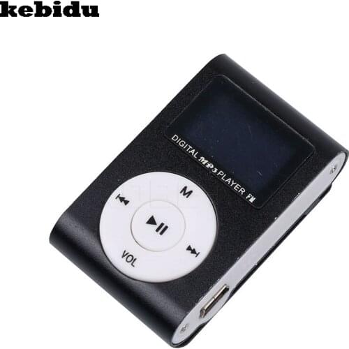 Kebidu USB Mini Clip MP3 Player LCD Screen Support 32GB Micro SD TF Card Mp3 Music Player