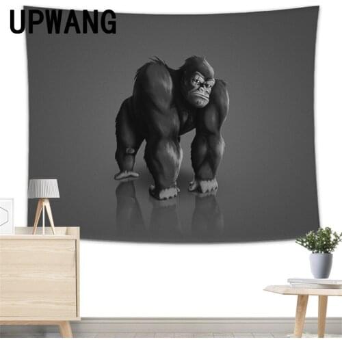 Orangutan Monkey Tapestry Wall Hanging Sandy Beach Picnic Rug Camping Tent Sleeping Pad Home Decor Bedspread Sheet Wall Cloth
