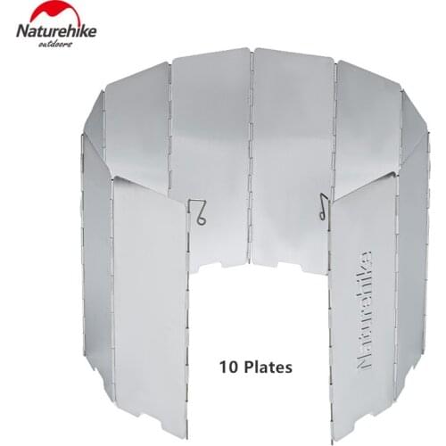 Naturhike Ultralight Outdoor Camping Stoves 8 Plates Foldable Cooker Gas Stove Wind Shield Screens Aluminum Windshield