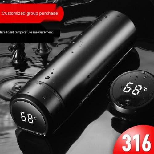 The New Smart Thermos Flask Portable Double-layer Vacuum Thermos Bottle Outdoor Travel Sports Fashion Insulation Bottle