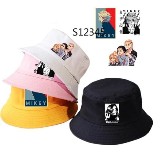 Anime Tokyo Revengers Summer hat Women Men Panama Bucket Cap The Design Flat Visor Japanese Harajuku Bucket Hat Fisherman Hat