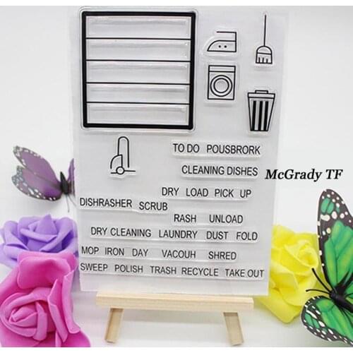Letter Universal Content Style Transparent Clear Stamp DIY Silicone Seals Scrapbooking Card Making Photo Album Decoration